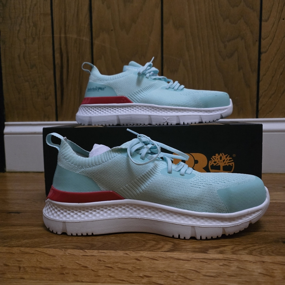 Timberland PRO Women's Serta Slip-On  Light Blue Sneakers W Composite Safety Toe